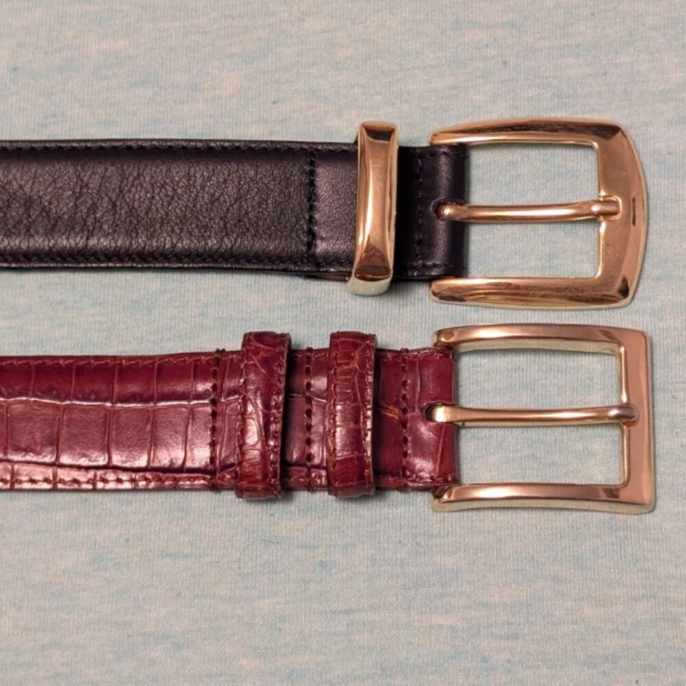 2 Genuine Leather Belts | Made in Italy